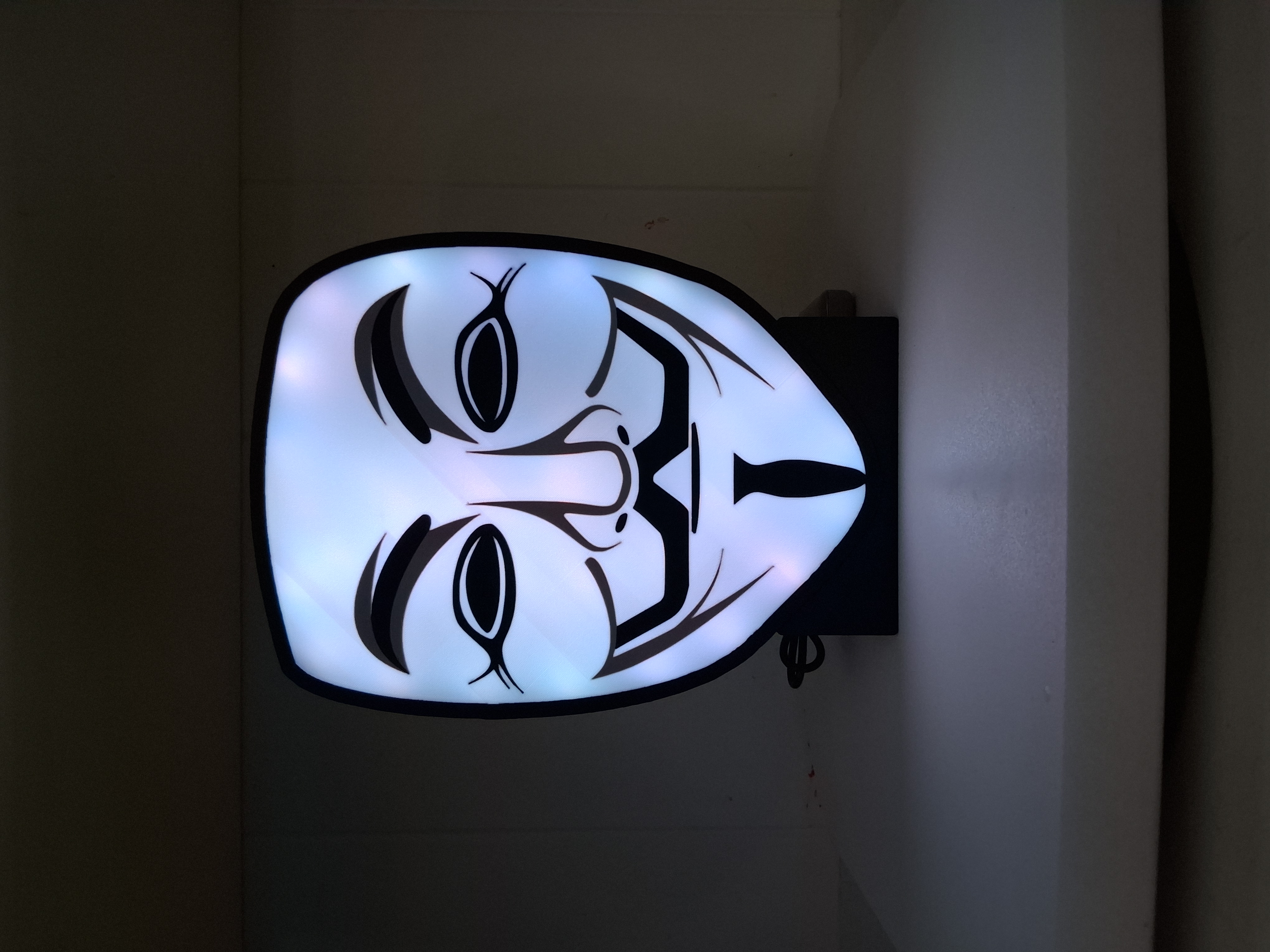 GuyFawkes LED light box – custom 3D printed – Lit Layer Creations